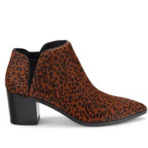 NEW Anthropologie Sanctuary Animal Print Fur Calf ankle bootie women size 6